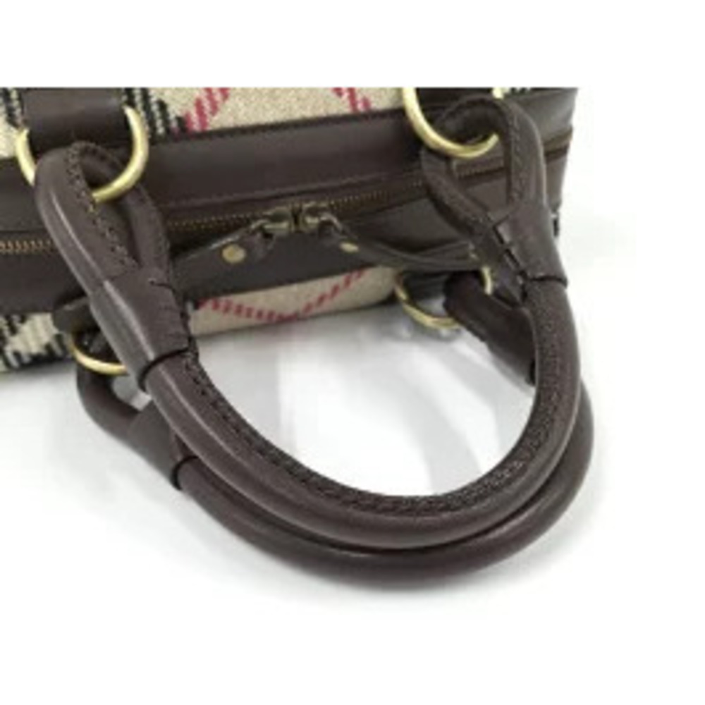 BURBERRY handbag Boston bag Nova Check leather brown - Picture 4 of 9